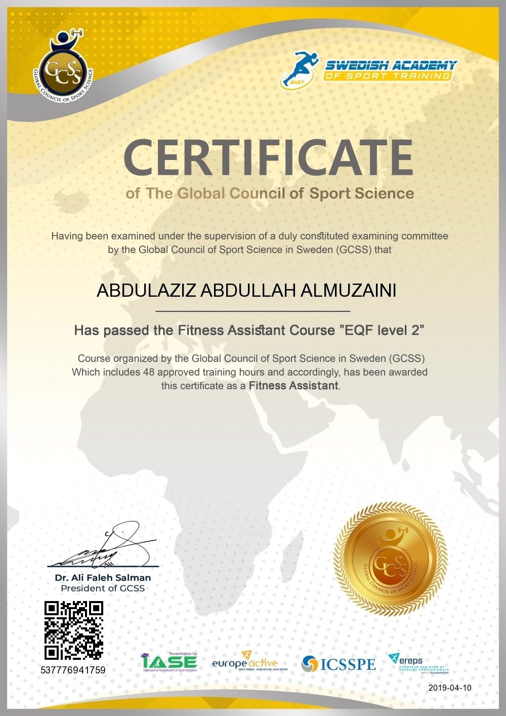 ABDULAZIZ ABDULLAH ALMUZAINI